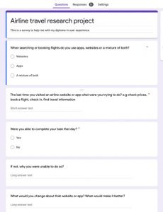 UX Survey using Google Forms